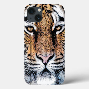 タイガーポートレートイングラフィックプレススタイル iPhone 13ケース