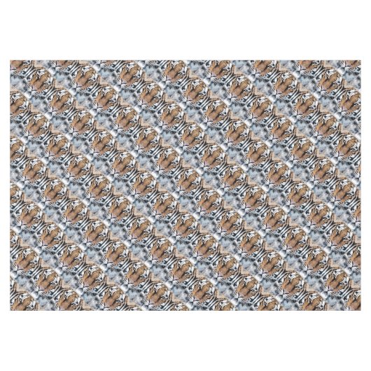 タイガーポートレートグラフィックスタイル テーブルクロス (正面(横))