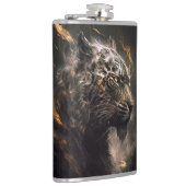 タイガーポートレート動物自然絵画野生動物の芸術 フラスク (右)