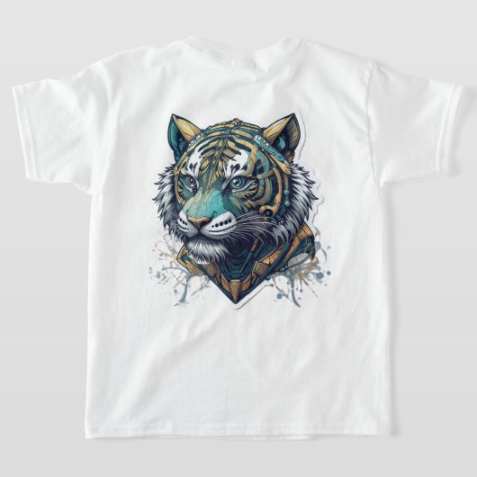タイガーポートレート Tシャツ (レイダウン裏面)