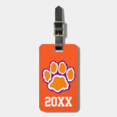 タイガーポープリント荷物タグ付き文字背面 ラゲッジタグ (正面縦)