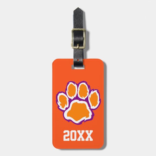 タイガーポープリント荷物タグ付き文字背面 ラゲッジタグ (正面縦)