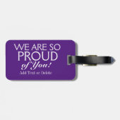 タイガーポープリント荷物タグ付き文字背面 ラゲッジタグ (裏面横)