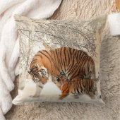 タイガーマザー&カブ装飾用クッション20インチx 20インチ クッション (ブランケット)