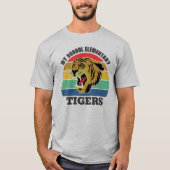 タイガーマスコットスクールカスタマイズ可能なテンプレートTシャツ Tシャツ (正面)