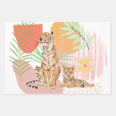 タイガーママとベビーがジャングルに ラッピングペーパーシート (正面)