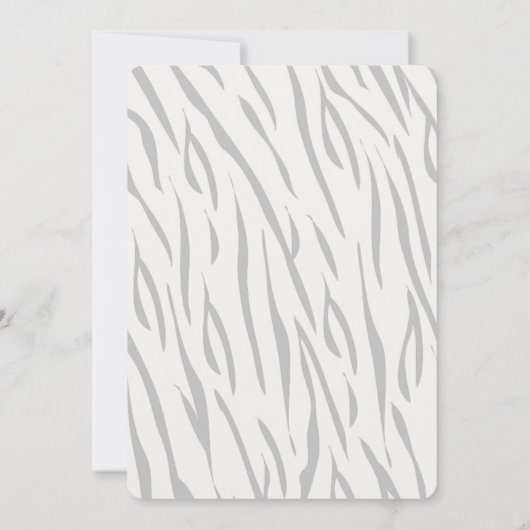 タイガーモダンブルー子供の誕生日招待状 招待状 (裏面)