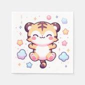 タイガーモダンベイビーシャワー スタンダードカクテルナプキン (正面)