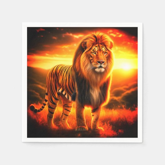タイガーライオン スタンダードカクテルナプキン (正面)