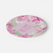 タイガーライリークレマティスピンクフローラ |ブライダルシャワー ペーパープレート (アングル)