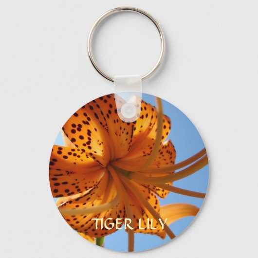 タイガーライリー花キーチェーンキーチェーンギフト キーホルダー (正面)