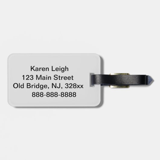 タイガーラゲージタグ ラゲッジタグ (裏面横)