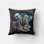 タイガーリラックスの山威厳のあるの中 クッション (裏面)