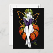 タイガーリリス葉書フェアリー濃い花ファンタジー ポストカード (正面/裏面)