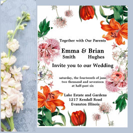 タイガーリリーとチューリップ 招待状