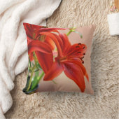 タイガーリリーのクローズアップ写真 クッション (ブランケット)