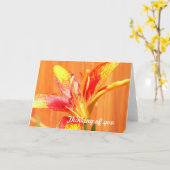 タイガーリリーのグリーティングカード カード (黄色い花)