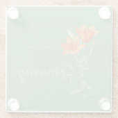 タイガーリリーの栽培に美しいがある ガラスコースター (裏面)