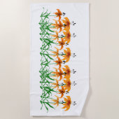 タイガーリリービーチタオル ビーチタオル (正面)