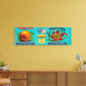 タイガーリリーピーチラベル キャンバスプリント (インサイチュ (リビング))