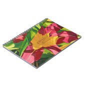 タイガーリリーフローラスパイラル ノートブック (左側)