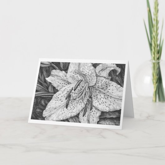 タイガーリリーペンとインクスケッチカード カード (正面)