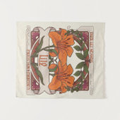 タイガーリリーヴィンテージ花の保護繁栄 タペストリー (正面(横))