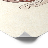 タイガーリリーヴィンテージ花の保護繁栄 ポスター (角)