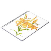 タイガーリリー水彩花手帳 ノートブック (左側)