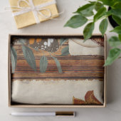 タイガーリリー素朴ウッドコラージュのデコページ 薄葉紙 (ギフト)