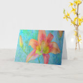 タイガーリリー誕生日カード カード (黄色い花)