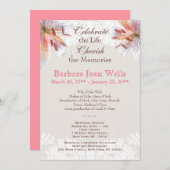 タイガーリリー追悼式の葬儀発表 招待状 (正面/裏面)