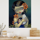 タイガーリリー、タイガーナウティラスARTプリントの大目の妖精 ポスター (キッチン)