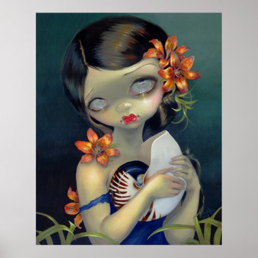 タイガーリリー、タイガーナウティラスARTプリントの大目の妖精 ポスター (正面)