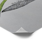 タイガーリリー、ワイルドリリー、リリー花、オレンジアート ポスター (角)