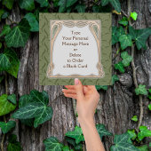 タイガーリリー – 花の意味ヴィンテージ-スタイルグリーン ノートカード