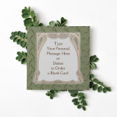 タイガーリリー – 花の意味ヴィンテージ-スタイルグリーン 招待状