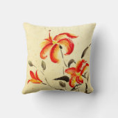 タイガーリリー – 赤 クッション (裏面)