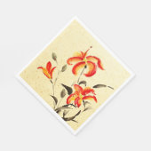 タイガーリリー – 赤 スタンダードランチョンナプキン (角)