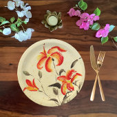 タイガーリリー – 赤 ペーパープレート