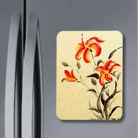 タイガーリリー – 赤 マグネット