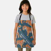 タイガーレトロカラフルパタパーソナライズされたーン エプロン (インサイチュ)
