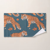 タイガーレトロカラフルパタパーソナライズされたーン バスタオルセット (ハンドタオル)
