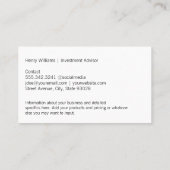 タイガーロゴ |黒いお洒落テクスチャ 名刺 (裏面)