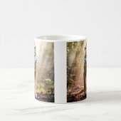 タイガーローイングインアジャングルファインアート コーヒーマグカップ (中央)