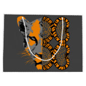 タイガーワイルドアニマルイベントバースデーパーティー抱き枕 ラージペーパーバッグ (裏面)