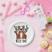 タイガーワイルドワンバースデーパーティー ペーパープレート (パーティー)