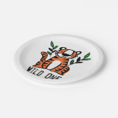 タイガーワイルドワンバースデーパーティー ペーパープレート (アングル)