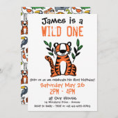 タイガーワイルドワンバースデーパーティー 招待状 (正面/裏面)