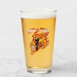 タイガーヴィンテージヘビーメタルイラストレーション タンブラーグラス